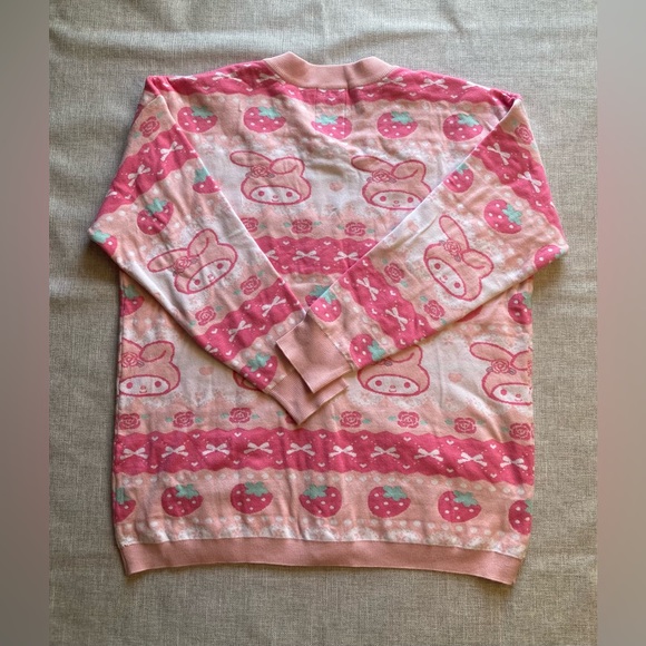 2X Sanrio My Melody Strawberry Patterned Cardigan - Picture 5 of 10